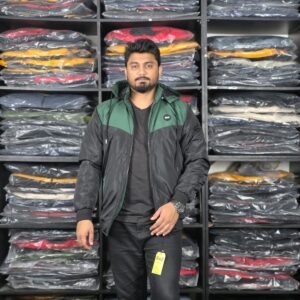 গ্রীন  কালো হুডি জ্যাকেট